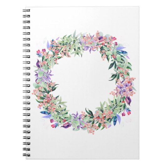Floral Berries Wreath Notizblock (Vorderseite)