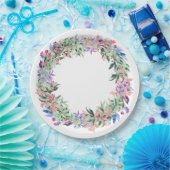 Floral Berries Wreath Pappteller (Party)