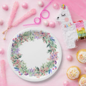 Floral Berries Wreath Pappteller (Party)