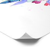 Floral Berries Wreath Poster (Ecke)