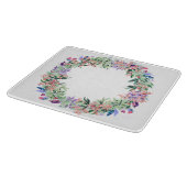 Floral Berries Wreath Schneidebrett (Ecke)