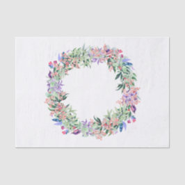 Floral Berries Wreath Seidenpapier