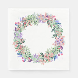 Floral Berries Wreath Serviette