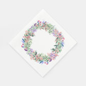 Floral Berries Wreath Serviette (Ecke)