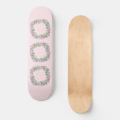 Floral Berries Wreath Skateboard (Vorderseite)
