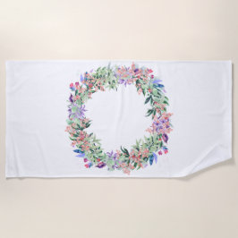 Floral Berries Wreath Strandtuch