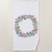 Floral Berries Wreath Strandtuch (Vorderseite)