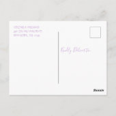 Floral Berry Baby Dusche Einladung Postkarte (Rückseite)