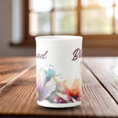 Floral Berry BLESSED Typografie Design Porzellantasse