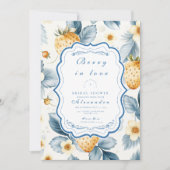 Floral Berry Chic Brautparty Einladung (Vorderseite)