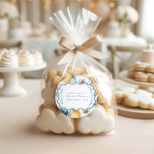 Floral Berry Chic Brautparty Runder Aufkleber