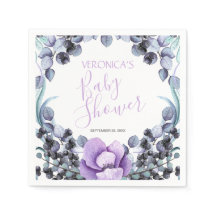 Floral Berry Lila Baby Dusche