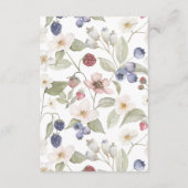 Floral Berry Sweet Baby Shooting QR Code Registrie Begleitkarte (Rückseite)