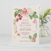 floral berry Wildflower Bridal Shower Einladung (Stehend Vorderseite)