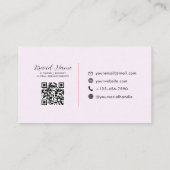 Floral | Berufliche Frauensymbole QR Code Visitenkarte (Rückseite)