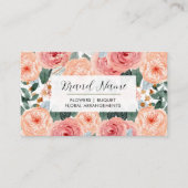 Floral | Berufliche Frauensymbole QR Code Visitenkarte (Vorderseite)