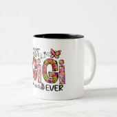 Floral Best Gigi Ever Zweifarbige Tasse (VorderseiteRechts)