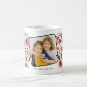 Floral Best Mama Ever Foto Kaffeetasse (Mittel)