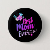 Floral Best Mama je Button (Vorderseite)