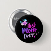 Floral Best Mama je Button (Vorne & Hinten)