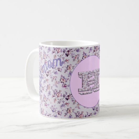 Floral Best Mom H Kaffeetasse (Vorderseite Links)
