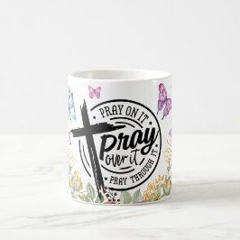 Floral betet darüber durch sie kaffeetasse