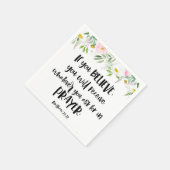 Floral Bibelvers Serviette (Ecke)