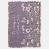 Floral Bible Verse Throw Blanket Decke (Vorderseite Vertikal)