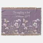 Floral Bible Verse Throw Blanket Decke (Vorderseite)
