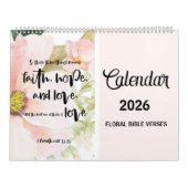 Floral Bible Verse Wall Calendar 2026 Kalender (Titelbild)