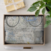 Floral Bicycle Clock Ephemera Dekoupage Seidenpapier (Geschenk)