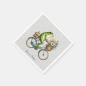 Floral Bicycle Frog Napkins Serviette (Ecke)