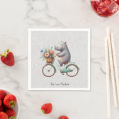 Floral Bicycle Hippo Napkins Serviette (Beispiel)