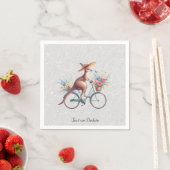 Floral Bicycle Kangaroo Napkins Serviette (Beispiel)
