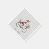 Floral Bicycle Kangaroo Napkins Serviette (Ecke)