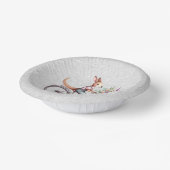 Floral Bicycle Kangaroo Paper Bowl Pappteller (Gewinkelt)