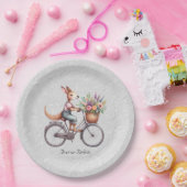Floral Bicycle Kangaroo Paper Plate Pappteller (Party)