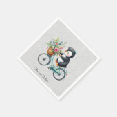 Floral Bicycle Penguin Napkins Serviette (Ecke)