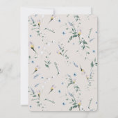 Floral Bicycle Watercolor Brautparty Einladung (Rückseite)