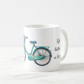 Floral Bicycle Watercolor Design Boho Chic Kaffeetasse (VorderseiteRechts)