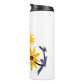 Floral Bird Art Bluetit Thermosbecher (Nach rechts gedreht)
