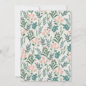 Floral Bird Nest Nesting Party Baby Shooter Einladung (Rückseite)