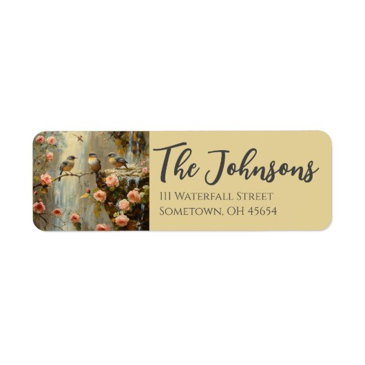 Floral Bird Themed Address Labels (Vorne)