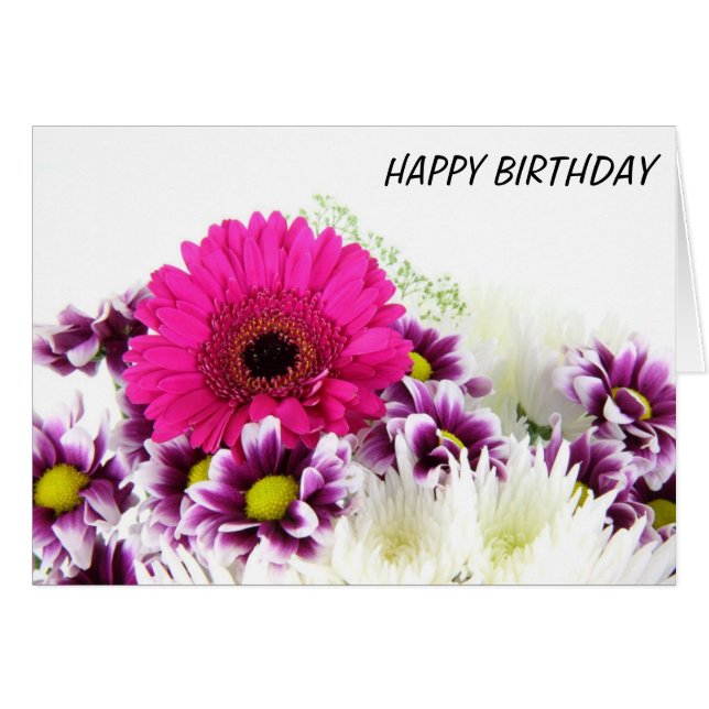 Floral Birthday Card (Vorderseite (Horizontal))