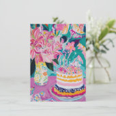 Floral Birthday Card (Stehend Vorderseite)