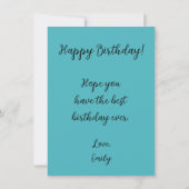 Floral Birthday Card (Rückseite)