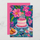 Floral Birthday Card (Vorne/Hinten)