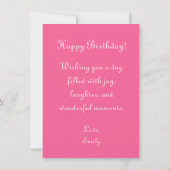 Floral Birthday Card (Rückseite)