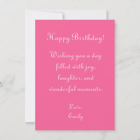 Floral Birthday Card (Rückseite)