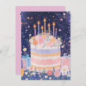 Floral Birthday Card (Vorne/Hinten)